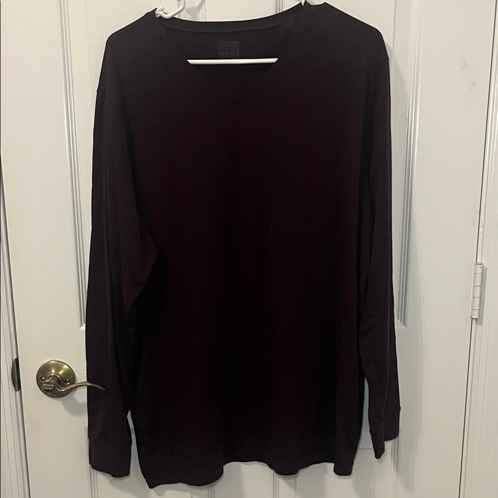 32 Degrees Heat Men's Dark Maroon Long Sleeve Shirt